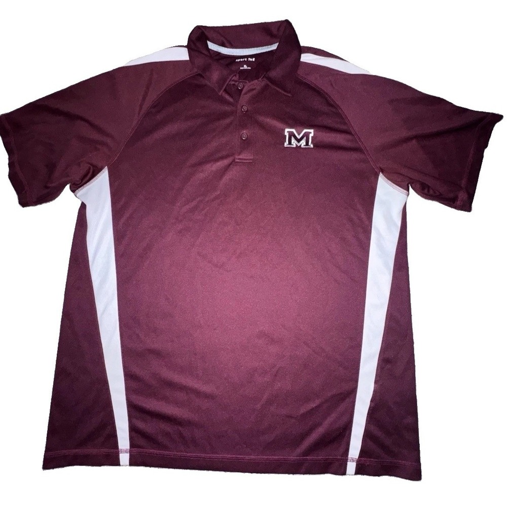 Marshall University Polo Shirt Mens XL Maroon Football Nike Dri-FIT Coaching